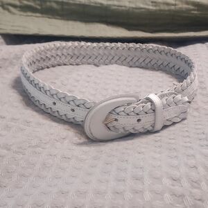 Vintage NWT New York Studio Leather Braided White Belt Womens Small Western